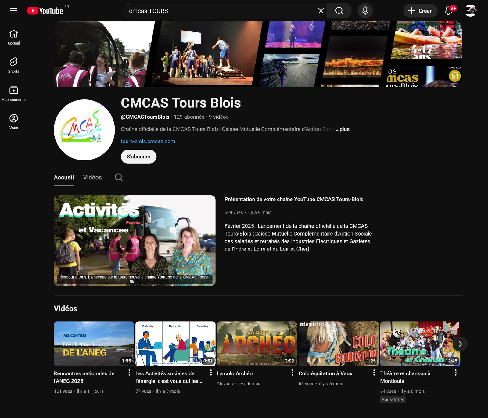 CMCAS — screenshot 2025 11 17 at 15 55 16 403 cmcas tours blois youtube